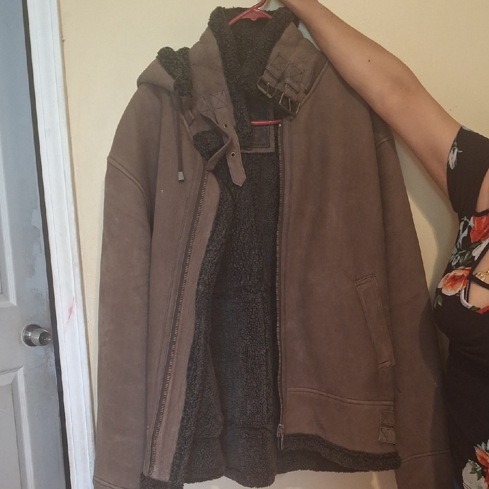 Men's Brown Hooded Jacket